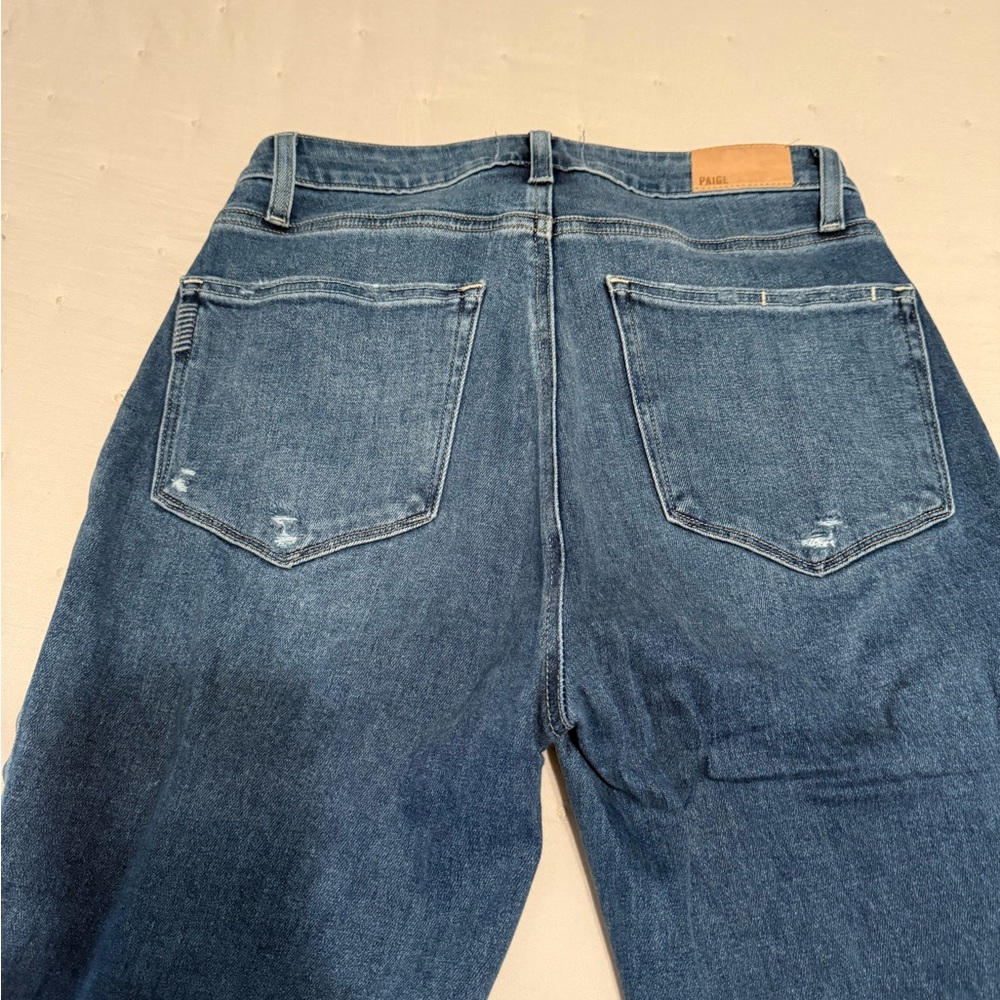 PAIGE Blue Straight Jeans with Classic Indigo Wash